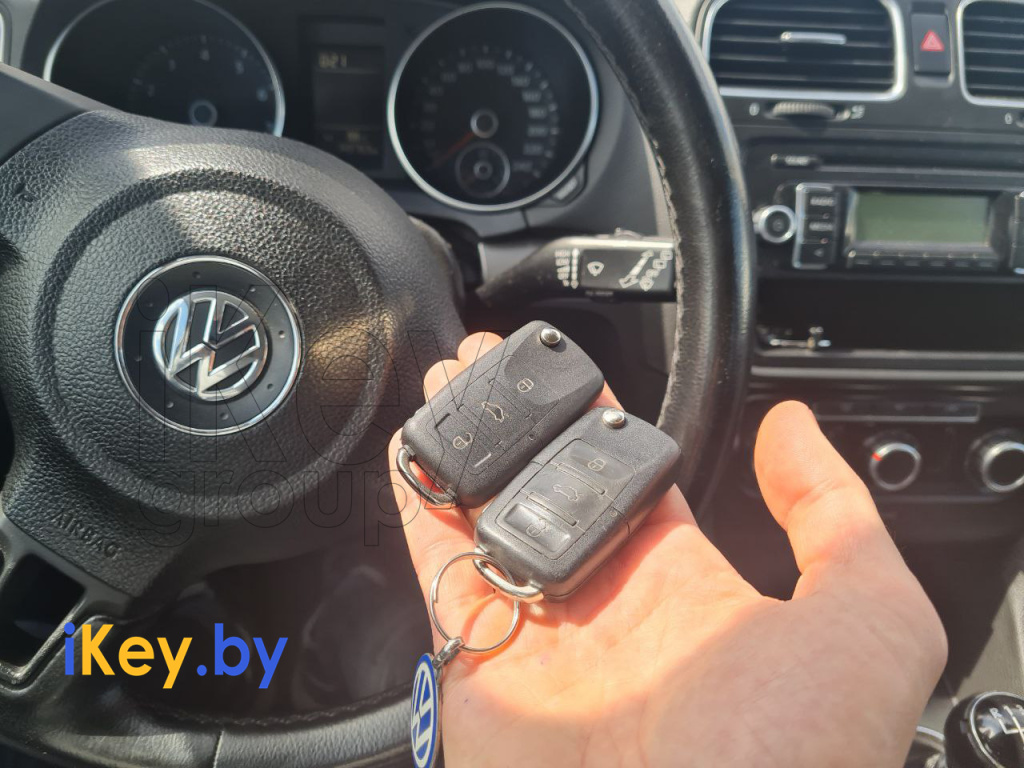 Фольксваген Гольф 6 изготовление чип ключа зажигания 