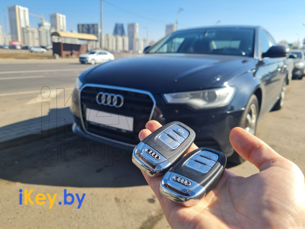 Изготовление чип ключа зажигания Ауди А6 С7 2012 ключ ауди