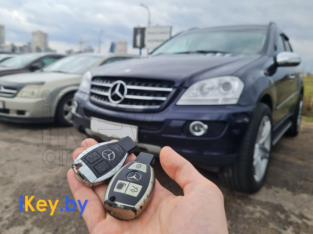 Изготовление чип ключа Мерседес МЛ w164 2007 ключ Мерседес МЛ w164