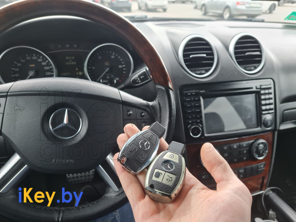 Изготовление чип ключа Мерседес МЛ w164 2007 Мерседес ключ