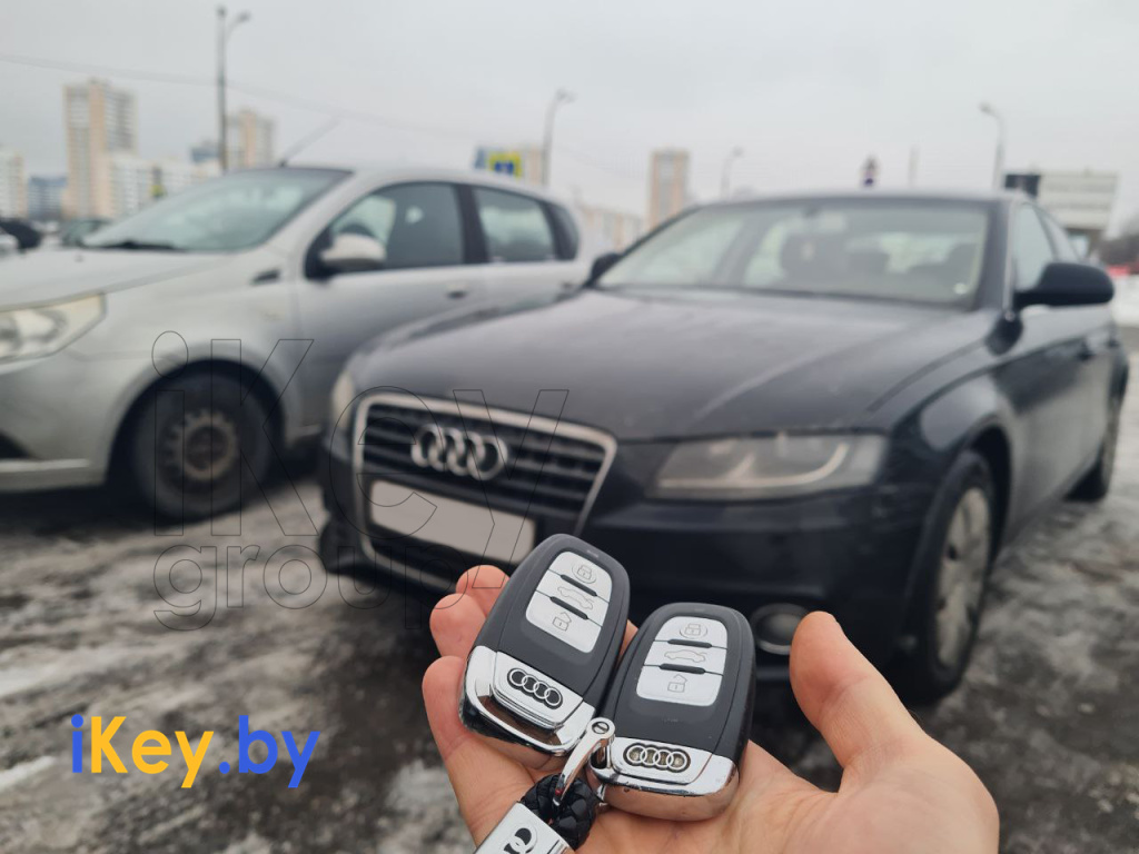 Изготовление чип ключа зажигания Ауди А4 Б8 дубликат ключа зажигания Ауди А4 Б8