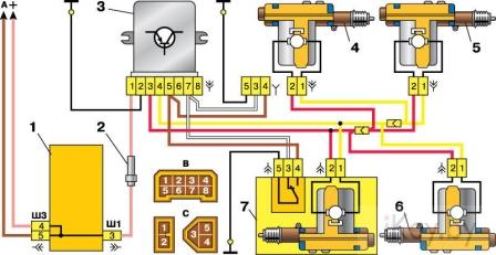 Принципиальная схема центрального замка Принципиальная схема центрального замка