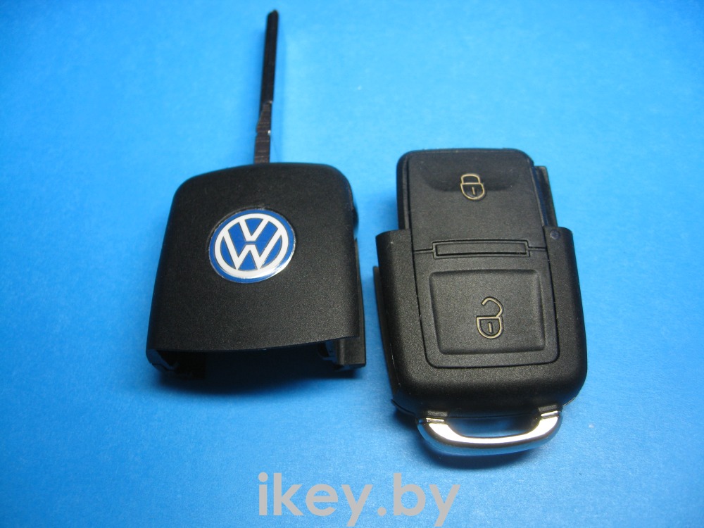 Выкидной ключ Фольксваген на 2 кнопки