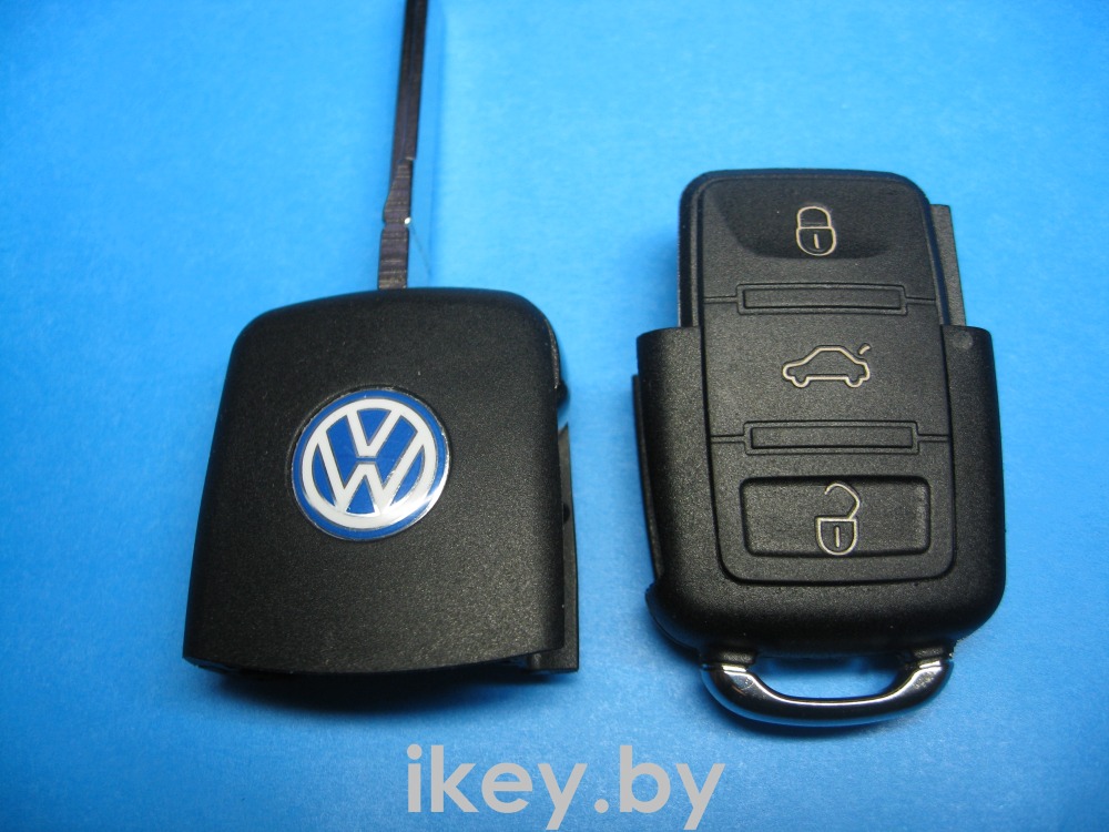 Выкидной ключ Фольксваген на 3 кнопки