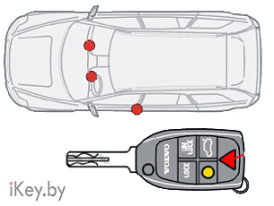 Ключ зажигания Вольво хс90, s60, s80, v70, хс70