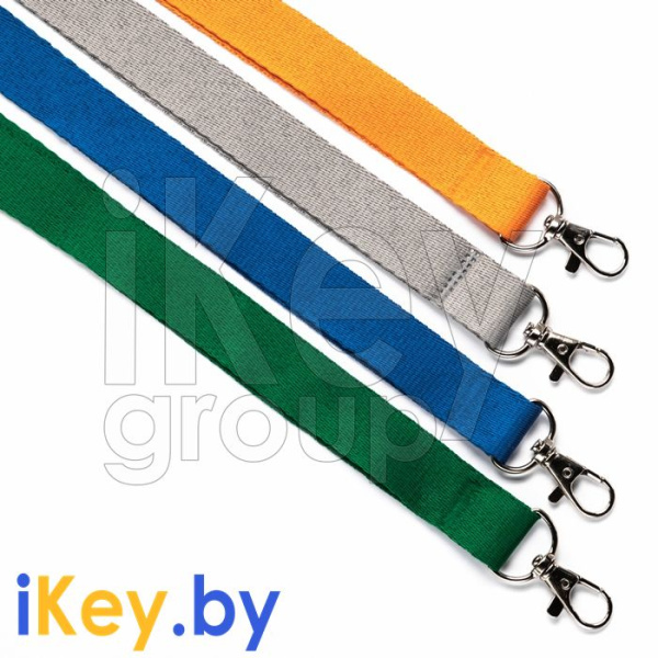 Ланъярд с металлическим карабином серый купить в Минске