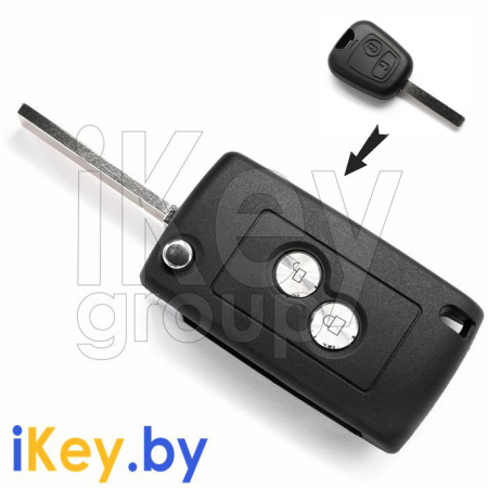 Выкидной ключ Ситроен С3 корпус фото в интернет-магазине ikey.by