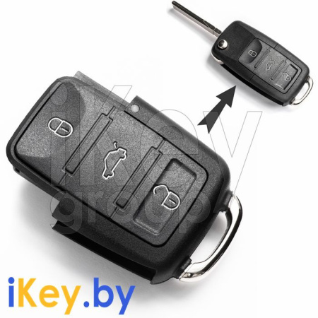 Корпус ключа Шкода  Суперб часть с кнопками купить в Минске