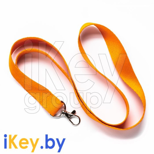 Купить Ланъярд с металлическим карабином оранжевый